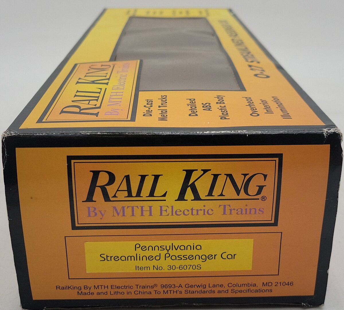 MTH 30-6070S O Pennsylvania Streamlined Observation Car #1126 EX/Box