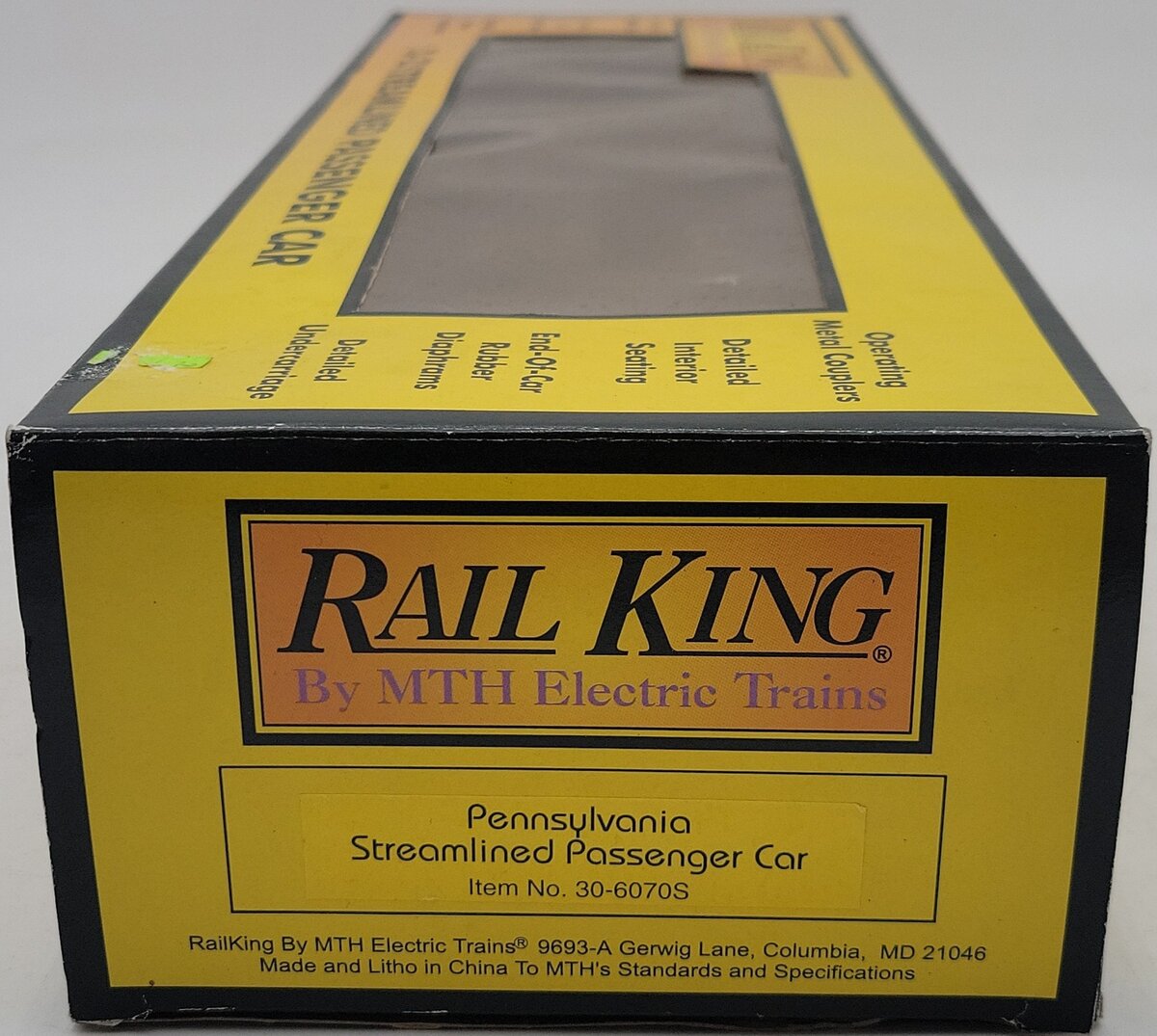 MTH 30-6070S O Pennsylvania Streamlined Observation Car #1126 EX/Box