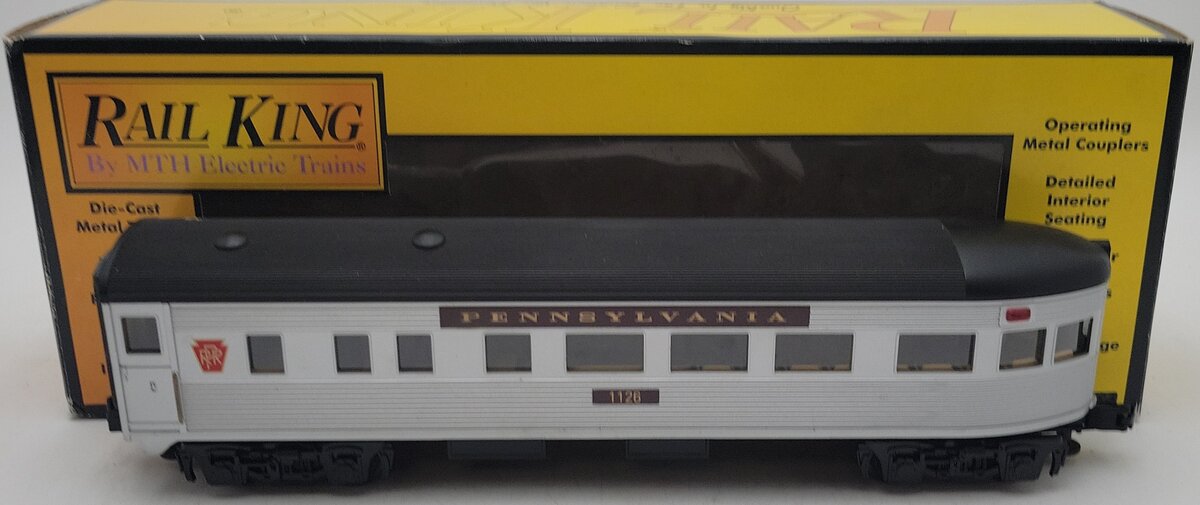 MTH 30-6070S O Pennsylvania Streamlined Observation Car #1126 EX/Box
