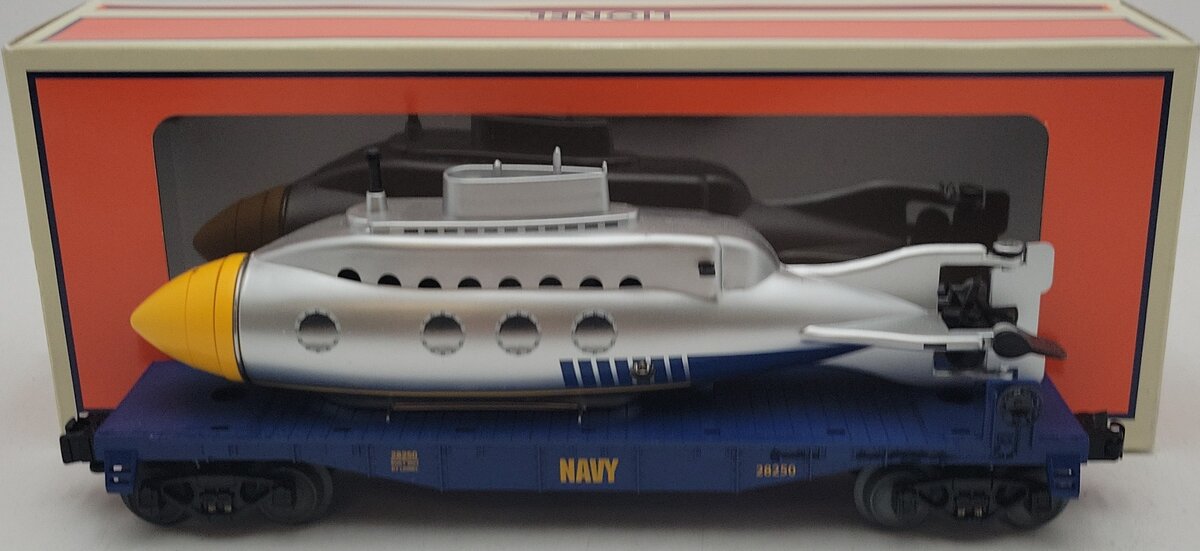 Lionel 2228250 O U.S. Navy Sub Flatcar with Submarine Load