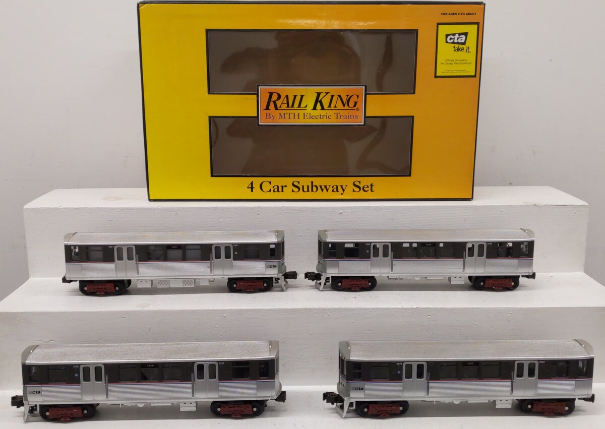 MTH 30-2175-1 O Gauge Chicago 4-Car Modern Subway Set with Proto Sound 1.0 EX/Box