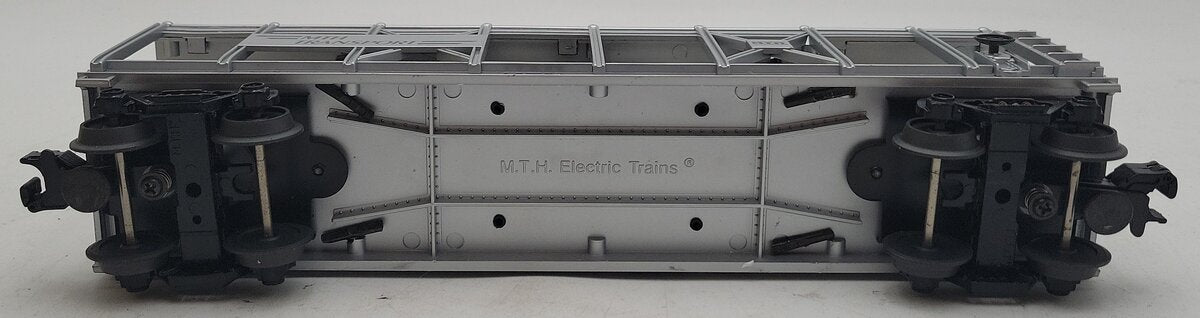 MTH 30-7666 O Gauge Auto Carrier w Two 1967 Camaros & Two 1967 Shelby Mustangs EX/Box