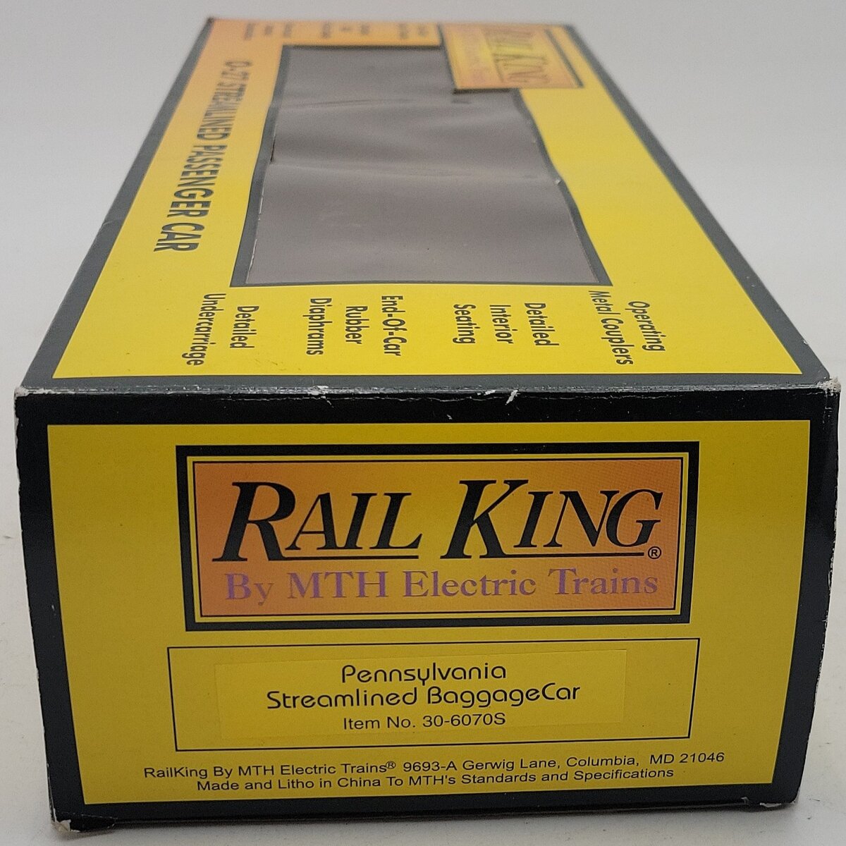 MTH 30-6070S O Pennsylvania Streamlined Baggage Car #6368 EX/Box