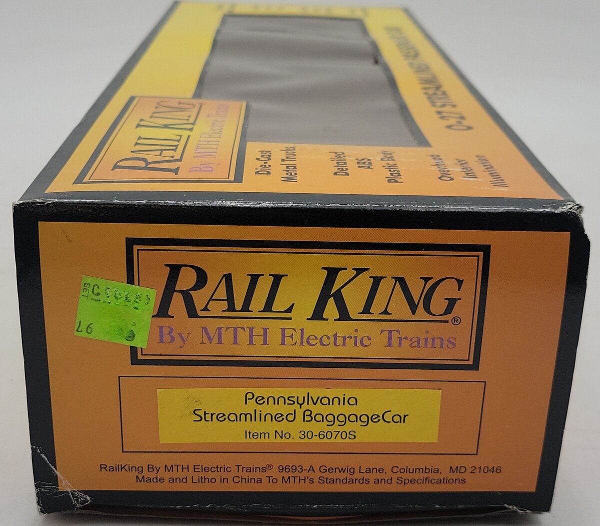 MTH 30-6070S O Pennsylvania Streamlined Baggage Car #6368 EX/Box
