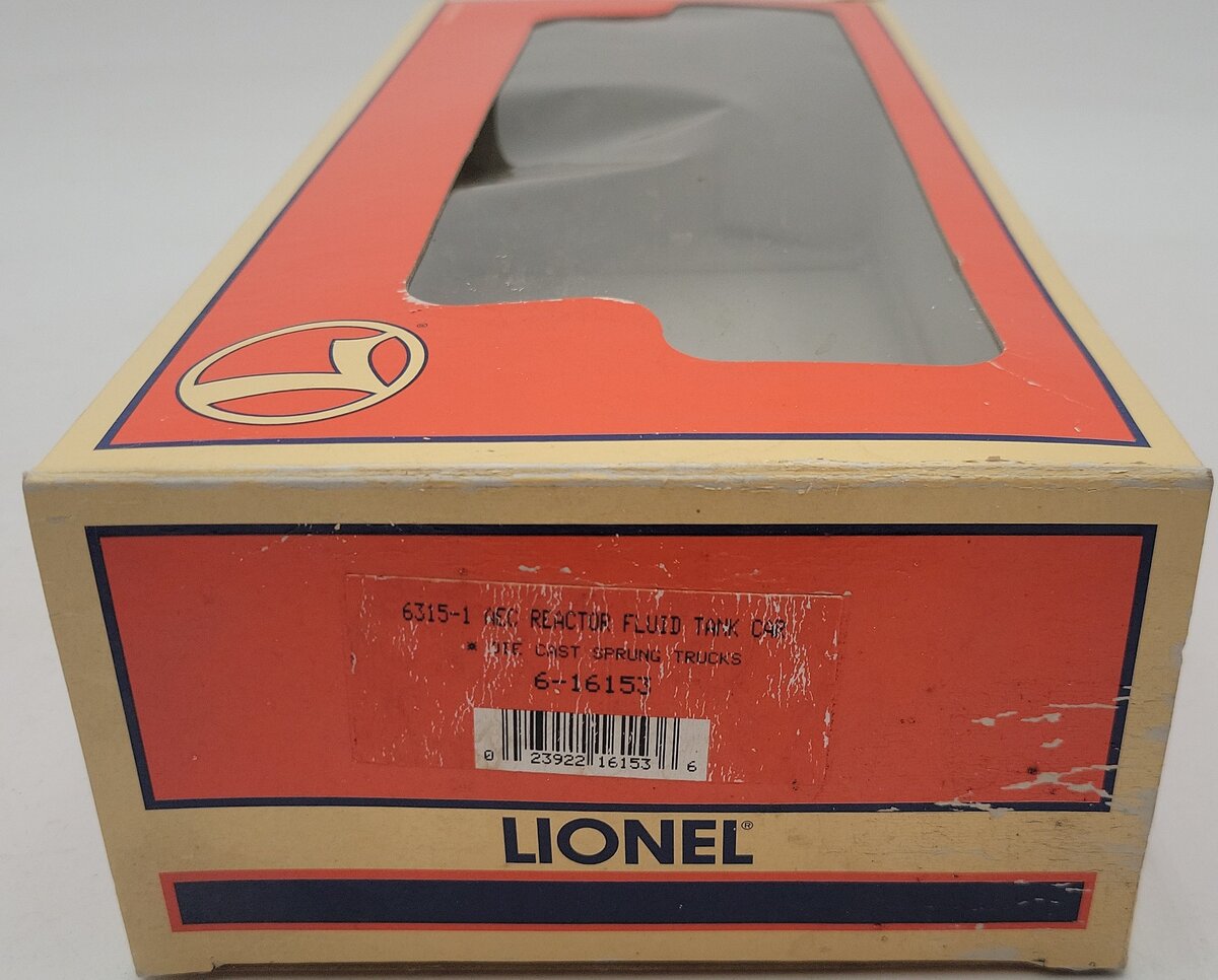 Lionel 6-16153 O Gauge AEC Reactor Fluid Tank Car #6515-1 (Blue) EX/Box