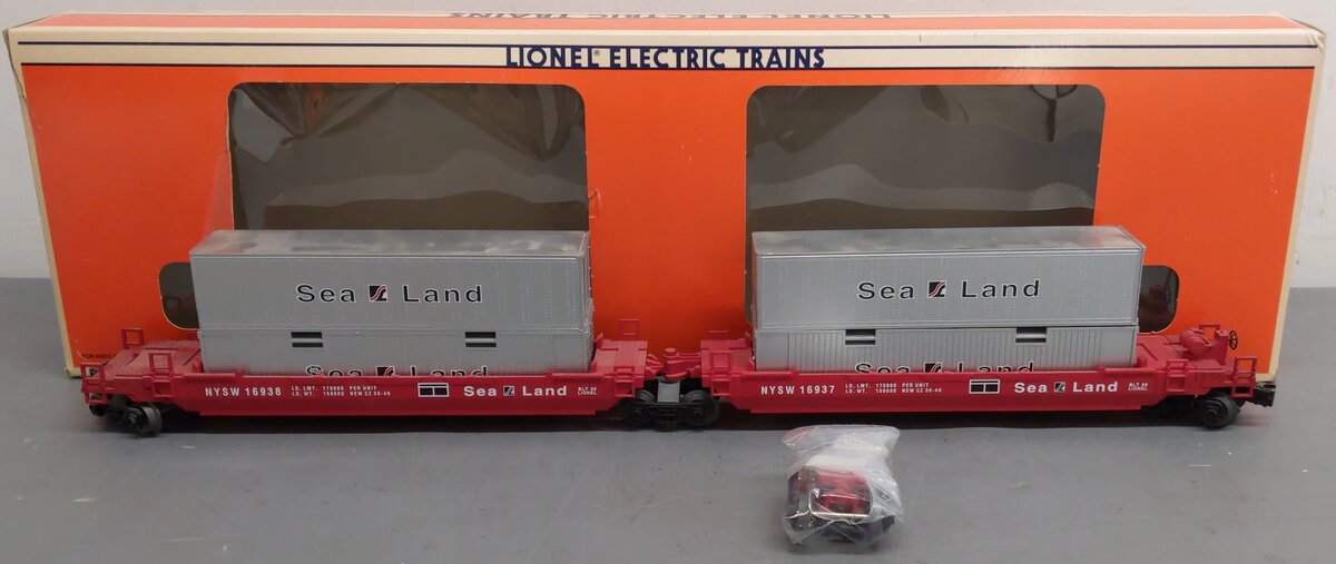 Lionel 6-16936 O Gauge Susquehanna Sea Land Maxi-Stack Flatcar EX/Box