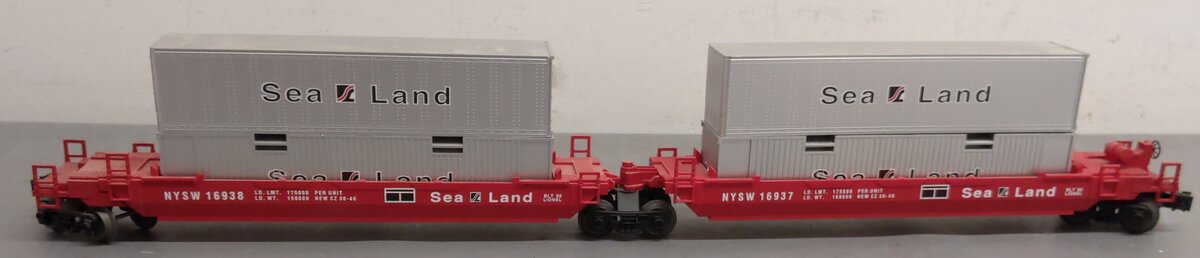 Lionel 6-16936 O Gauge Susquehanna Sea Land Maxi-Stack Flatcar EX/Box