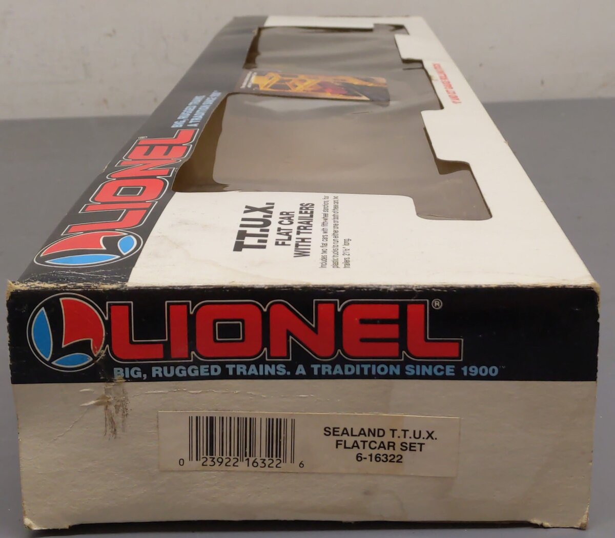 Lionel 6-16322 O Gauge TTUX Flatcar with 2 Sealand Trailers #16321, #16322 EX/Box