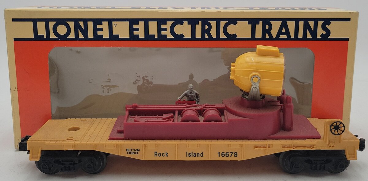 Lionel 6-16678 O Gauge Rock Island Searchlight Car VG/Box