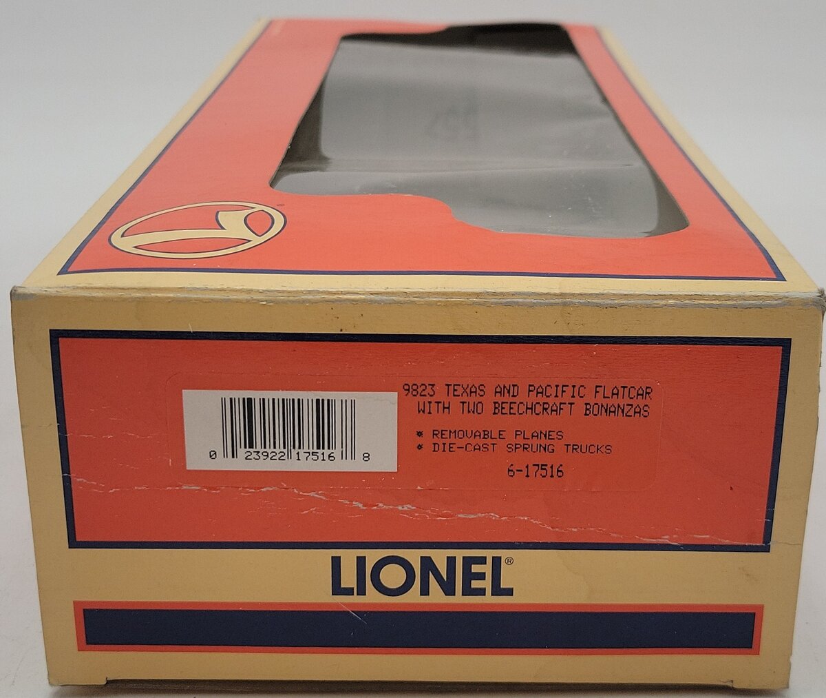 Lionel 6-17516 O Gauge Texas & Pacific Flatcar w/2 Beechcraft Bonanza Planes VG/Box