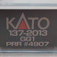 Kato 137-2013 N Pennsylvania Tuscan Single Stripe GG-1 Electric Locomotive #4907 EX/Box