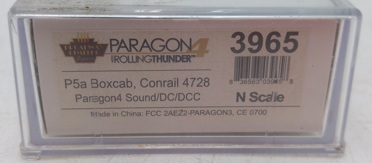 Broadway Limited 3965 N CON P5a Boxcab Electric Locomotive Sound/DC/DCC #4728 EX/Box