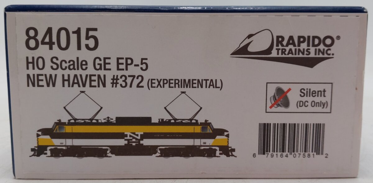 Rapido Trains 84015 HO New Haven EP-5 Jet Electric Locomotive #372 EX/Box
