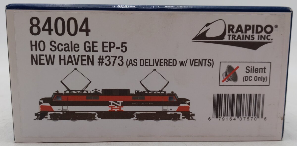 Rapido Trains 084004 HO New Haven Delivery No Vents EP5 Electric Locomotive #373 EX/Box