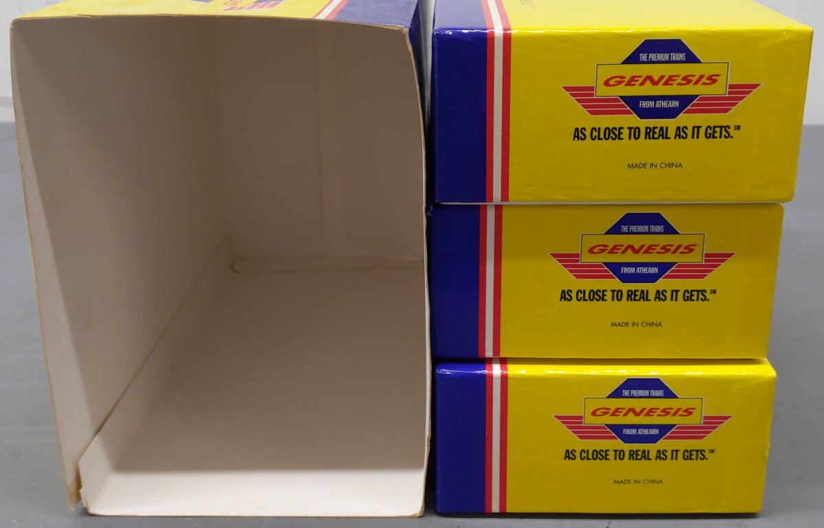 Athearn G2637 HO Scale Genesis Jersey Central Lines F3 ABA Diesel Locomotive Set EX/Box