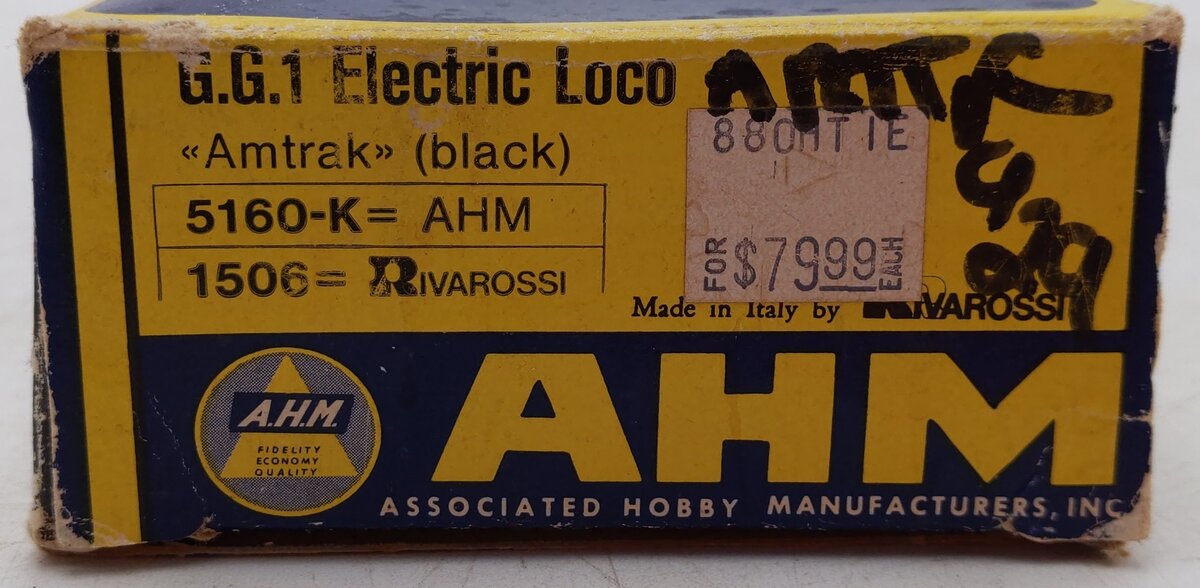 AHM 5160-K HO Scale Amtrak GG-1 Electric Locomotive #929 VG/Box