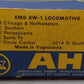 AHM 5014DD HO Scale Pennsylvania EMD SW-1 Diesel Switcher Locomotive #1867 VG/Box
