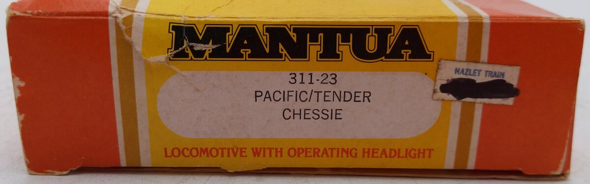 Mantua 311-23 HO Scale Chessie System 4-6-2 Steam Locomotive & Tender #2073 EX/Box