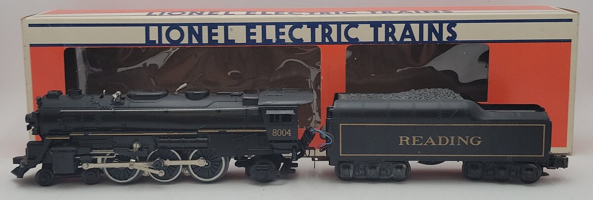 Lionel 6-18004 O Reading 4-6-2 Steam Locomotive & Tender #8004 VG/Box