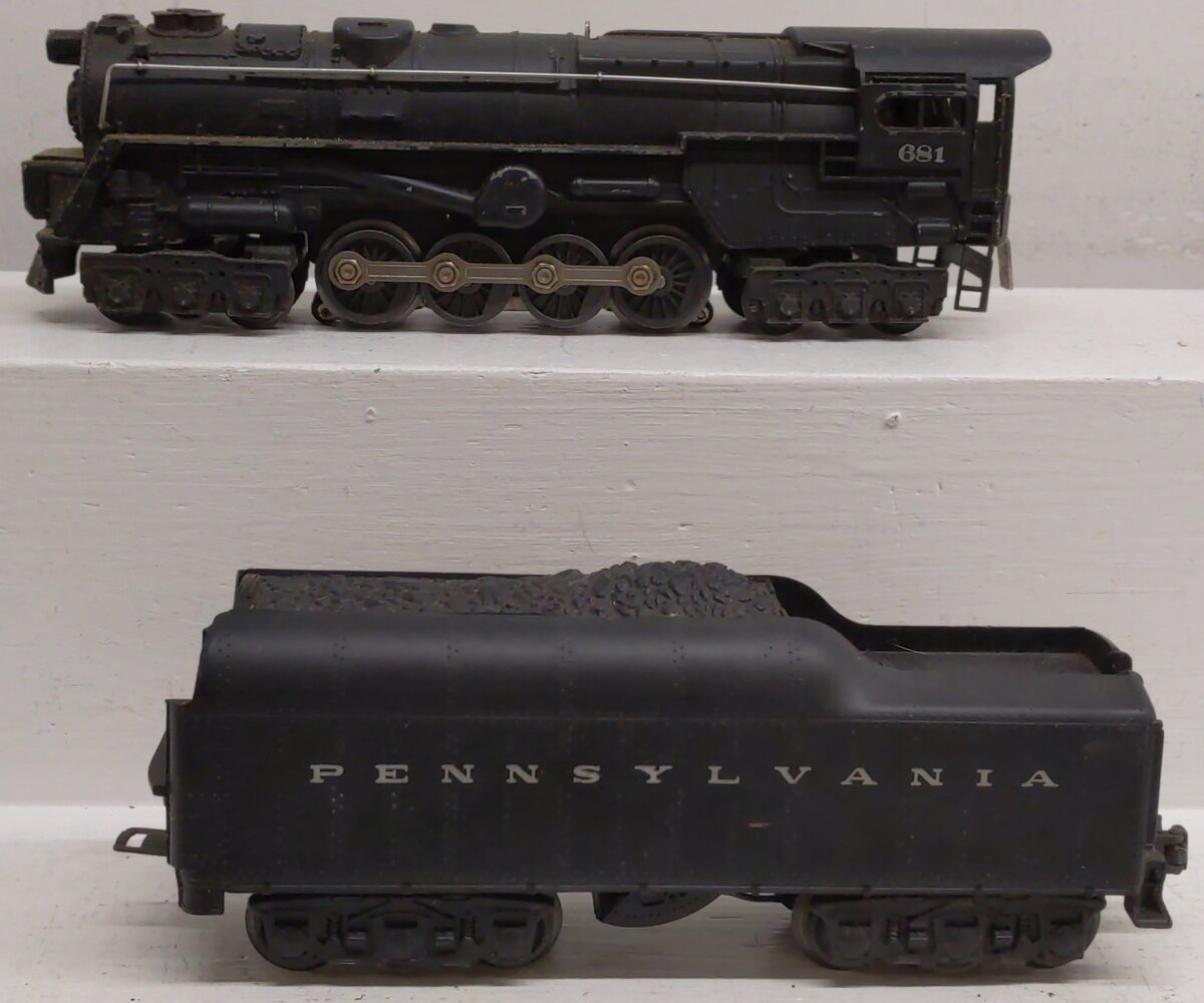 Lionel 681 Vintage O 6-8-6 Diecast S2 Steam Turbine Loco w/2671W Tender VG/Box
