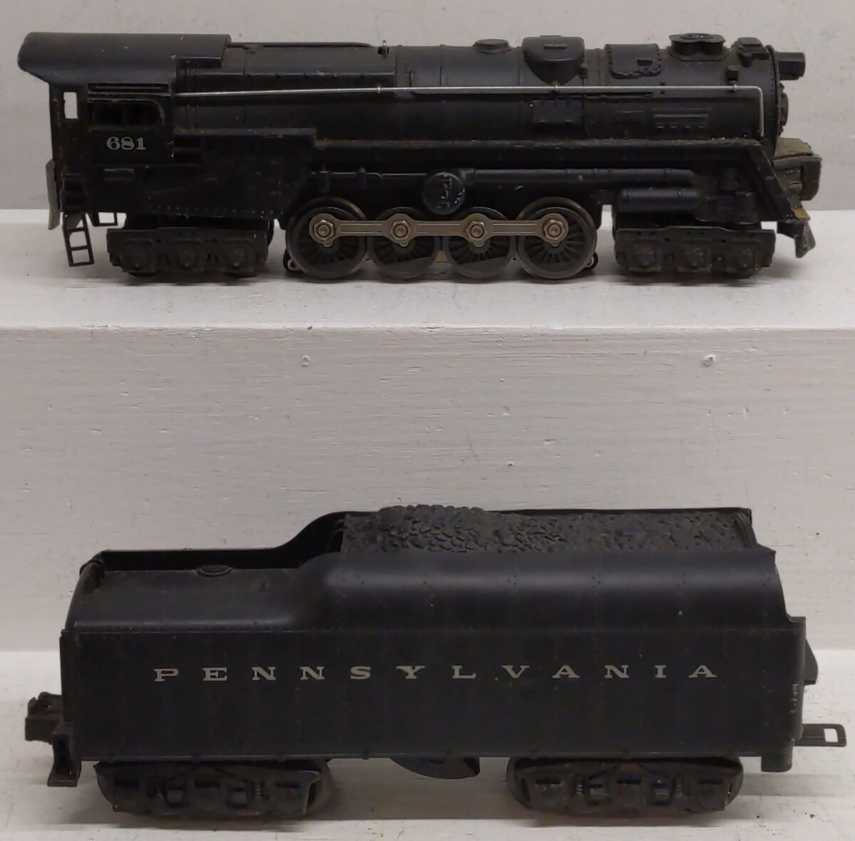 Lionel 681 Vintage O 6-8-6 Diecast S2 Steam Turbine Loco w/2671W Tender VG/Box