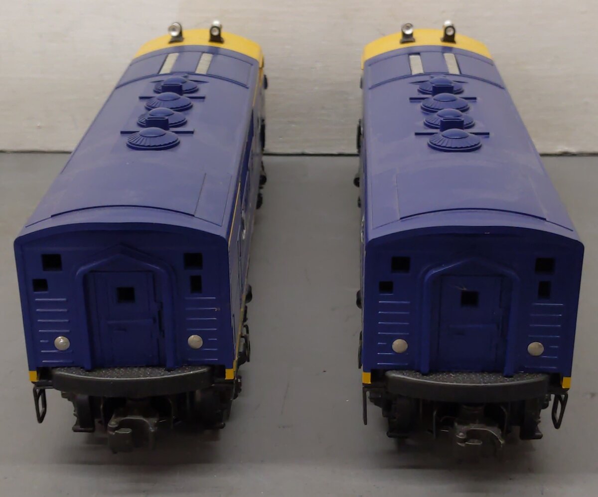 Lionel 6-18117 O Gauge Santa Fe Blue/Yellow F3 AA Diesel Set EX/Box