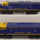 Lionel 6-18117 O Gauge Santa Fe Blue/Yellow F3 AA Diesel Set EX/Box