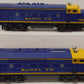 Lionel 6-18117 O Gauge Santa Fe Blue/Yellow F3 AA Diesel Set EX/Box