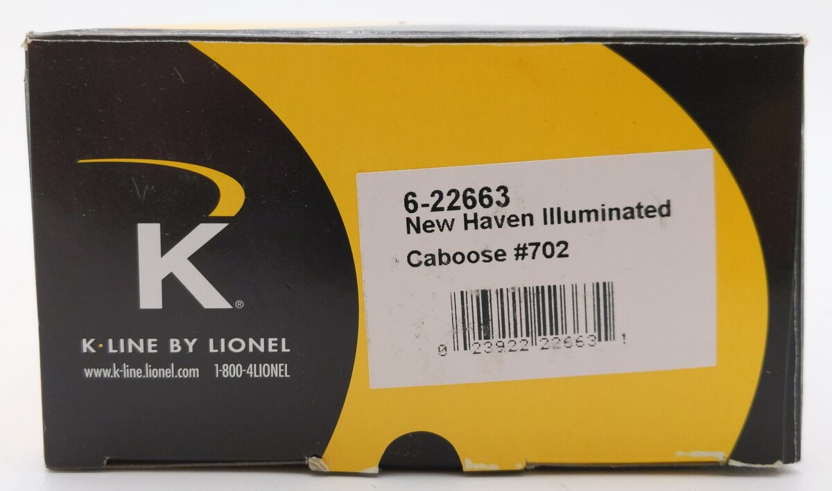 Lionel 6-22663 O Gauge New Haven Illuminated Caboose Car #702 EX/Box