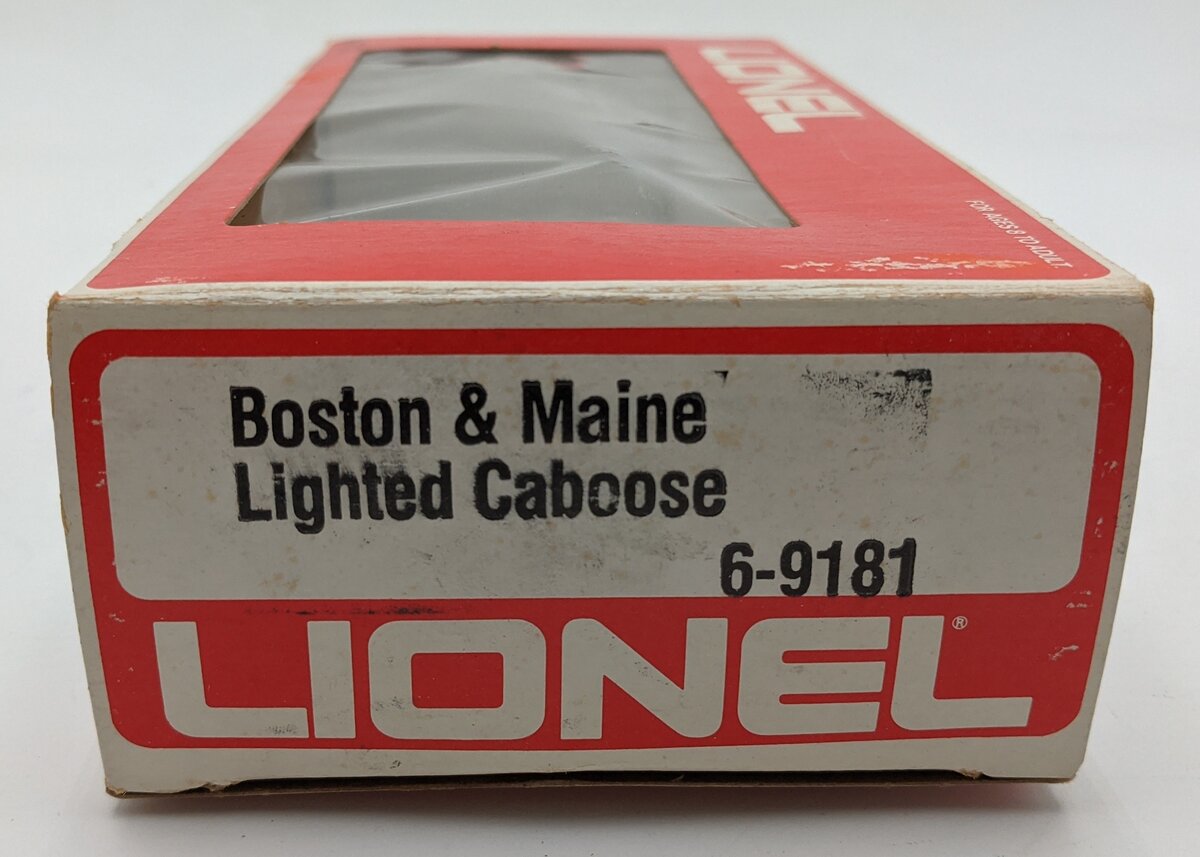 Lionel 6-9181 O Gauge Boston and Maine N5C Porthole Caboose VG/Box