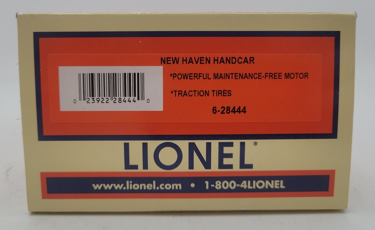 Lionel 6-28444 New Haven Operating Handcar EX/Box