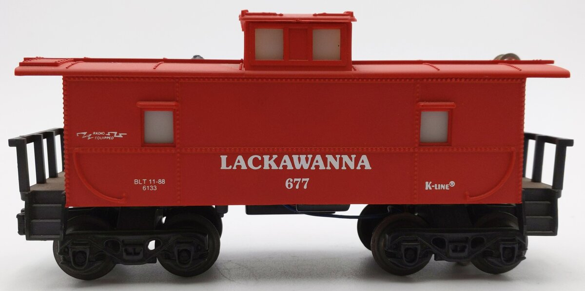 K-Line K677 Lackawanna Illuminated Caboose #677 VG