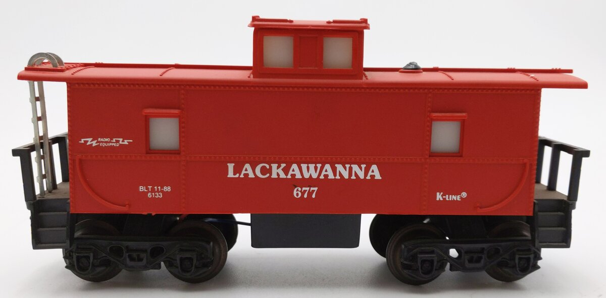 K-Line K677 Lackawanna Illuminated Caboose #677 VG