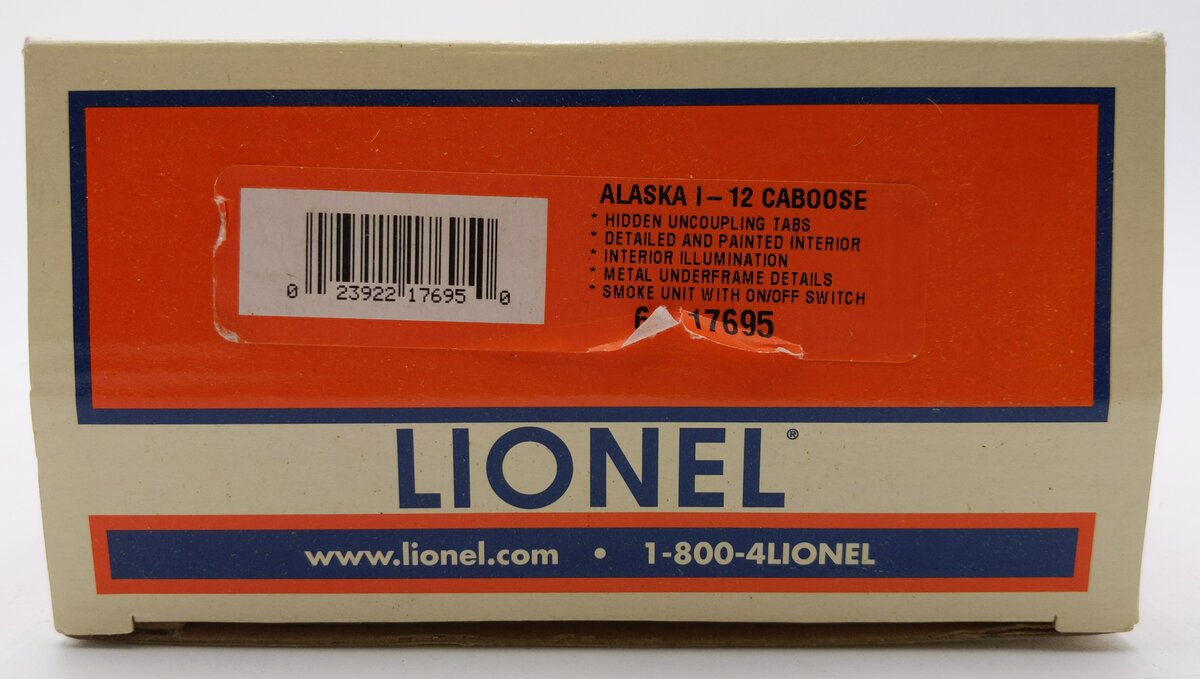 Lionel 6-17695 O Gauge Alaska I-12 Illuminated Caboose #1001 EX/Box