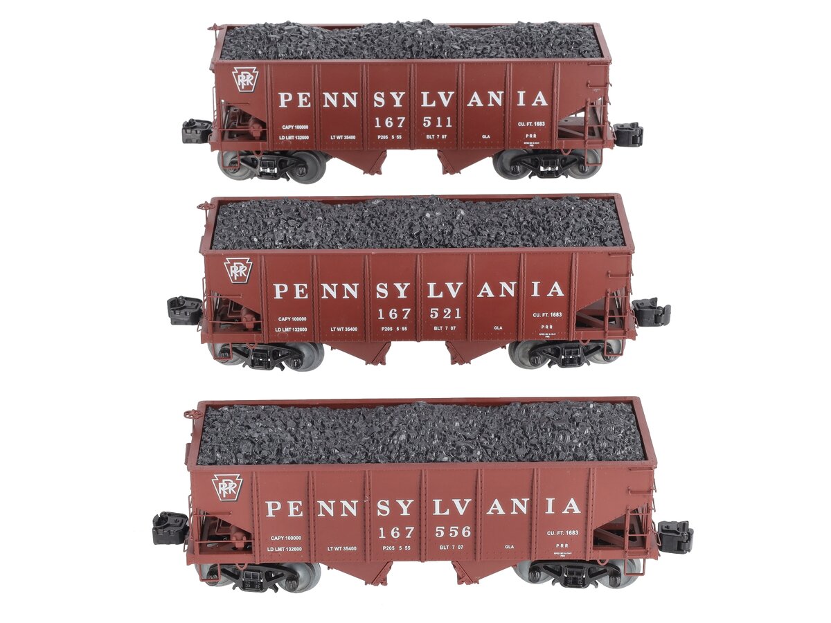 Lionel 6-81858 O Gauge Pennsylvania Railroad GLA 50t 2-Bay Hopper Car Pack