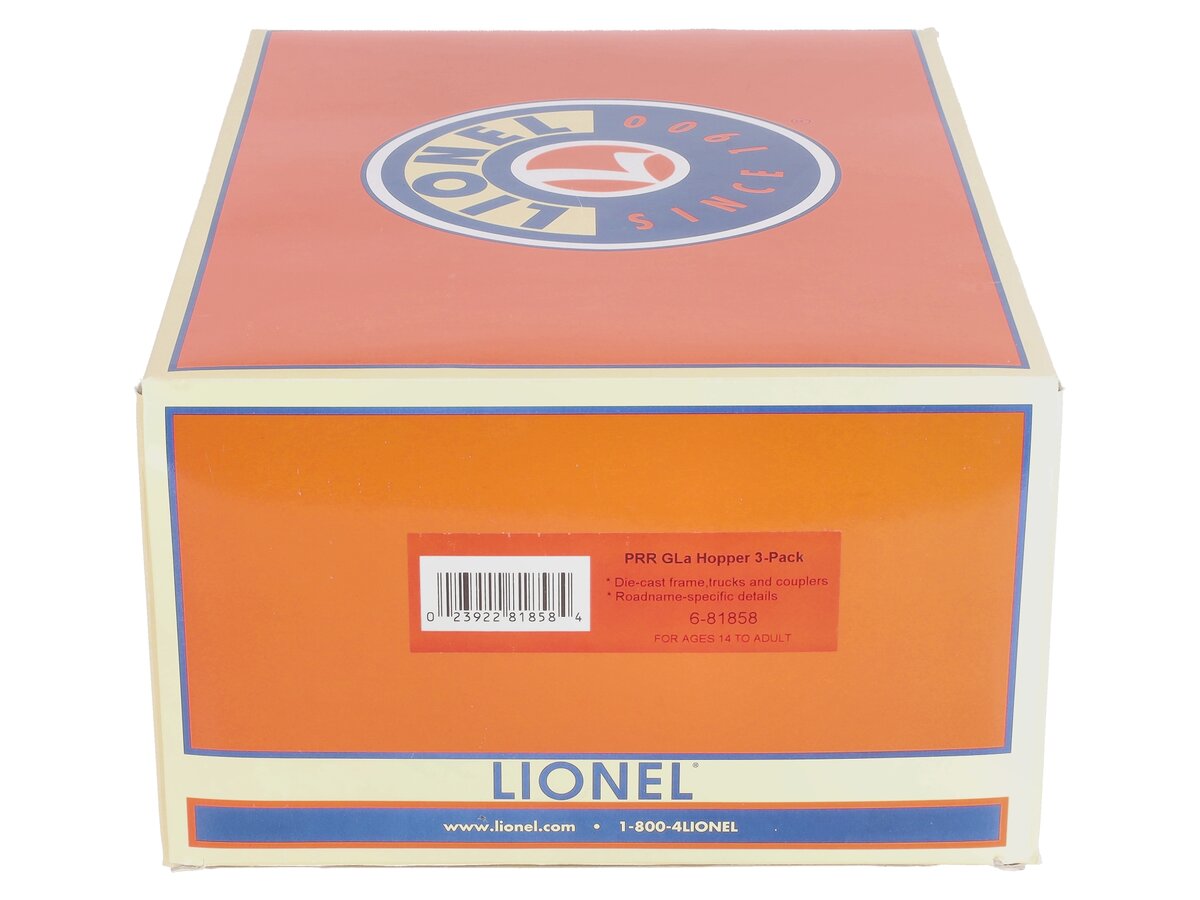 Lionel 6-81858 O Gauge Pennsylvania Railroad GLA 50t 2-Bay Hopper Car Pack