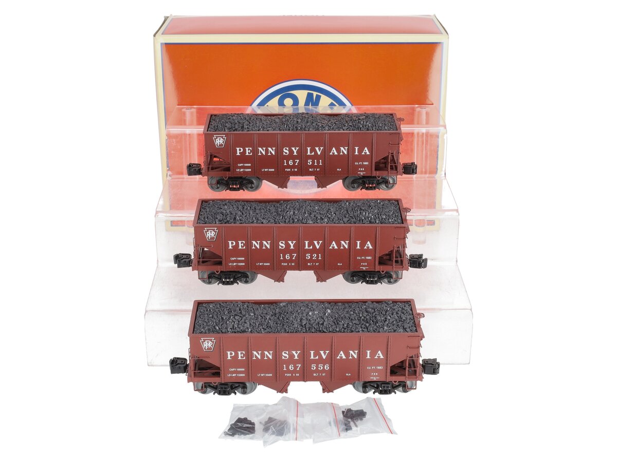 Lionel 6-81858 O Gauge Pennsylvania Railroad GLA 50t 2-Bay Hopper Car Pack