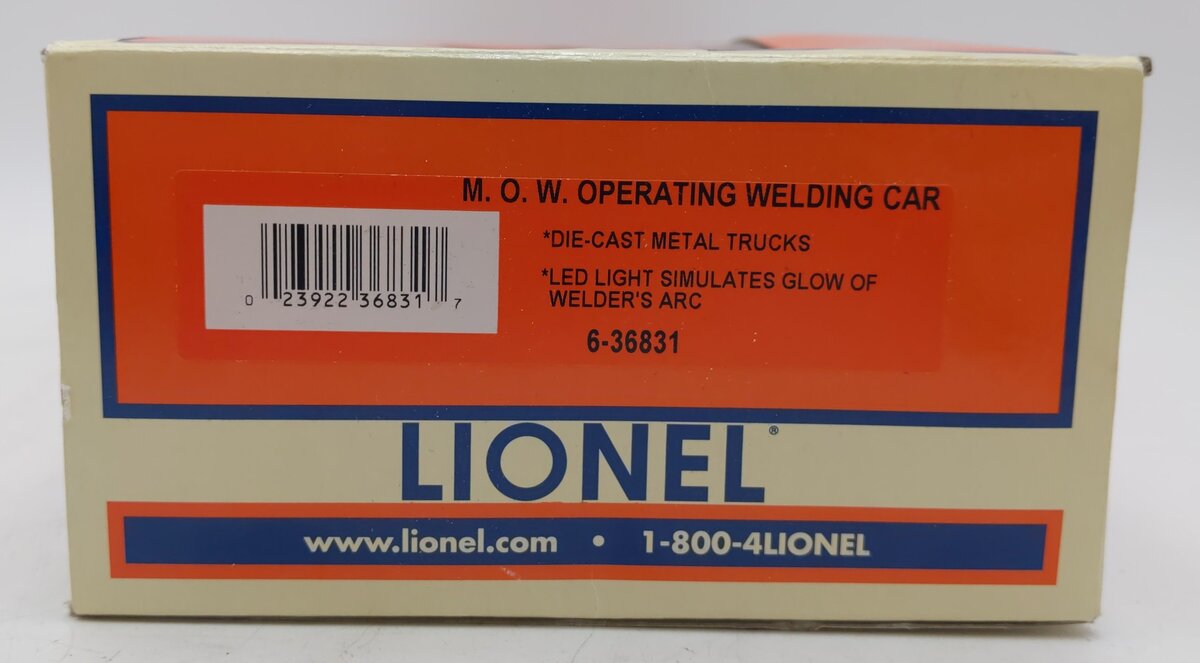 Lionel 6-36831 O Maintenance of Way Welding Car #36831 EX/Box