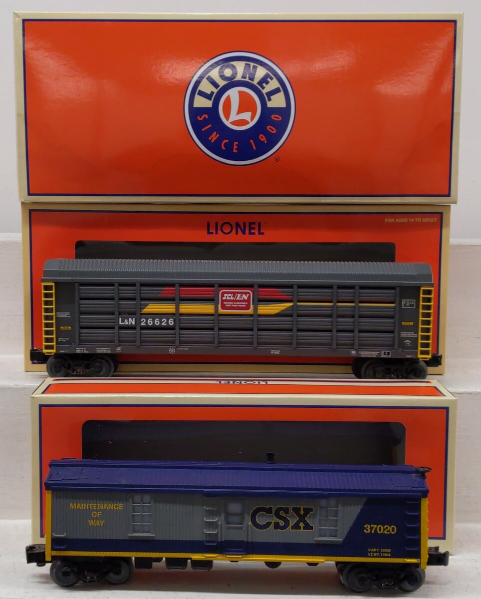 Lionel 6-30138 O-27 Chessie System Freight Cars Add-On (Set of 2) EX/Box