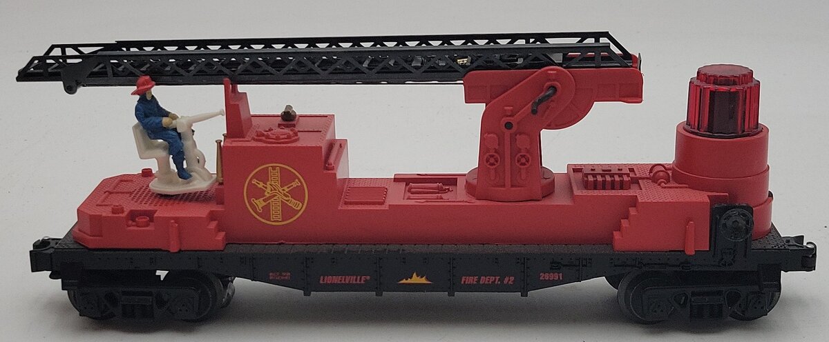 Lionel 6-26991 O Gauge Lionelville Fire Ladder Car #2 EX/Box
