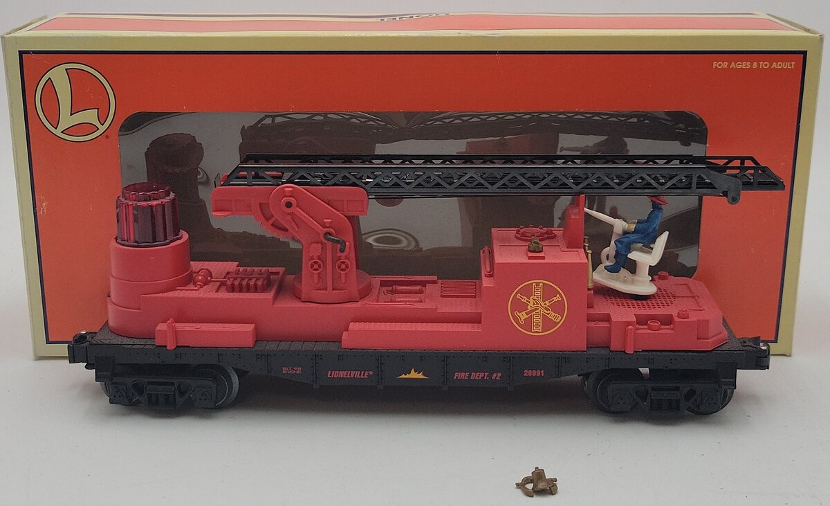Lionel 6-26991 O Gauge Lionelville Fire Ladder Car #2 EX/Box