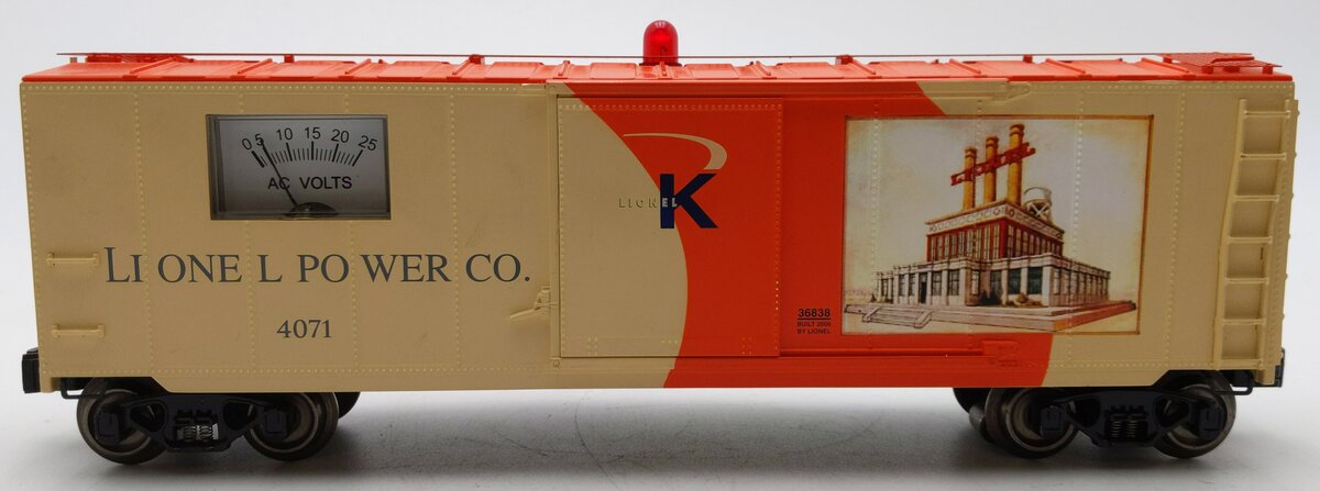 K-Line 6-36838 O Gauge Lionel Power Co Voltmeter Car #4071 EX/Box