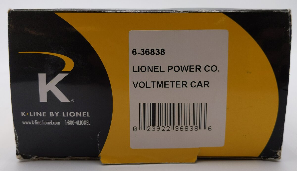 K-Line 6-36838 O Gauge Lionel Power Co Voltmeter Car #4071 EX/Box