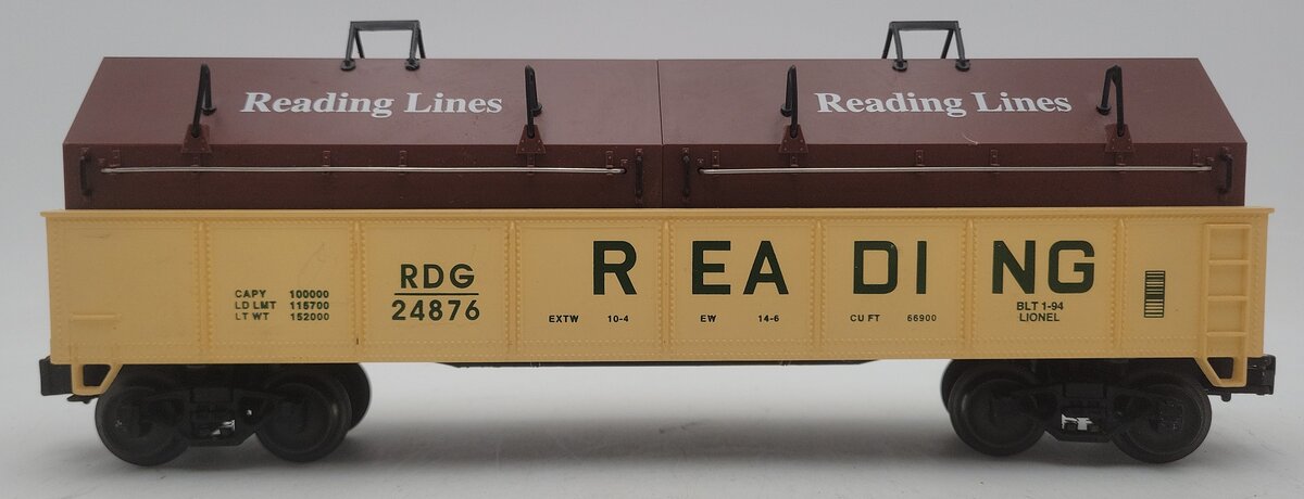 Lionel 6-17405 O Gauge Reading Gondola with Coil Covers #24876 EX/Box