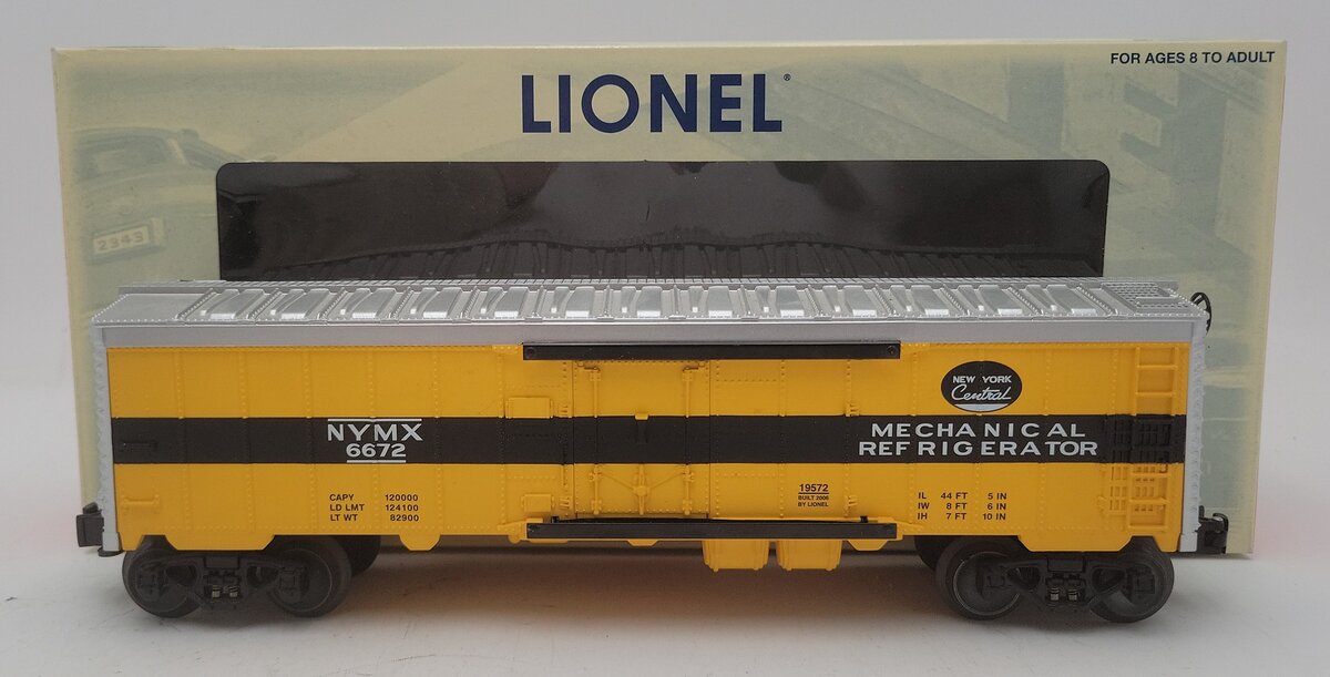Lionel 6-19572 O Gauge Archive Collection PWC New York Central Reefer #6672 EX/Box