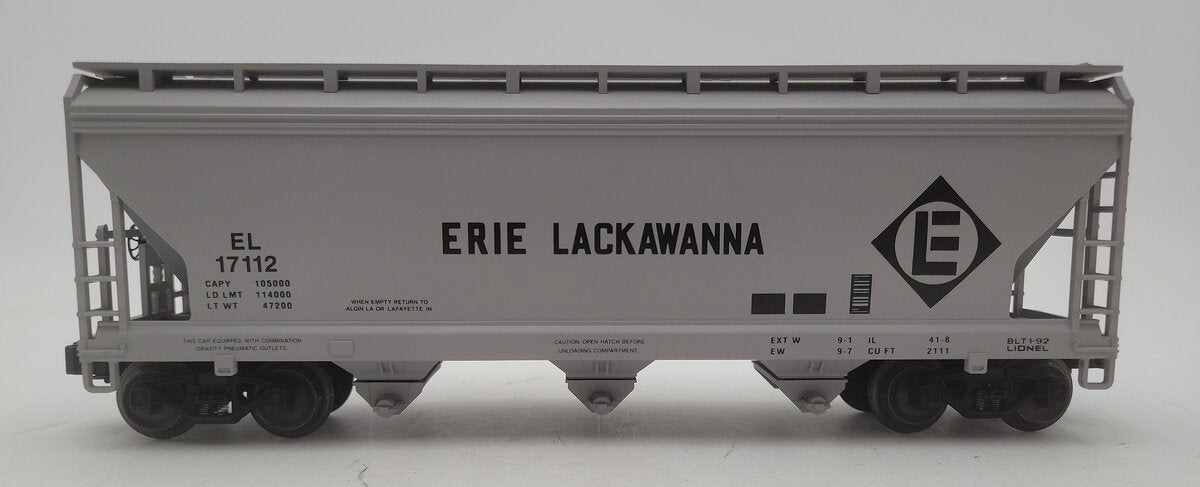 Lionel 6-17112 O Gauge Erie Lackawanna ACF Center Flow 3-Bay Hopper LN/Box