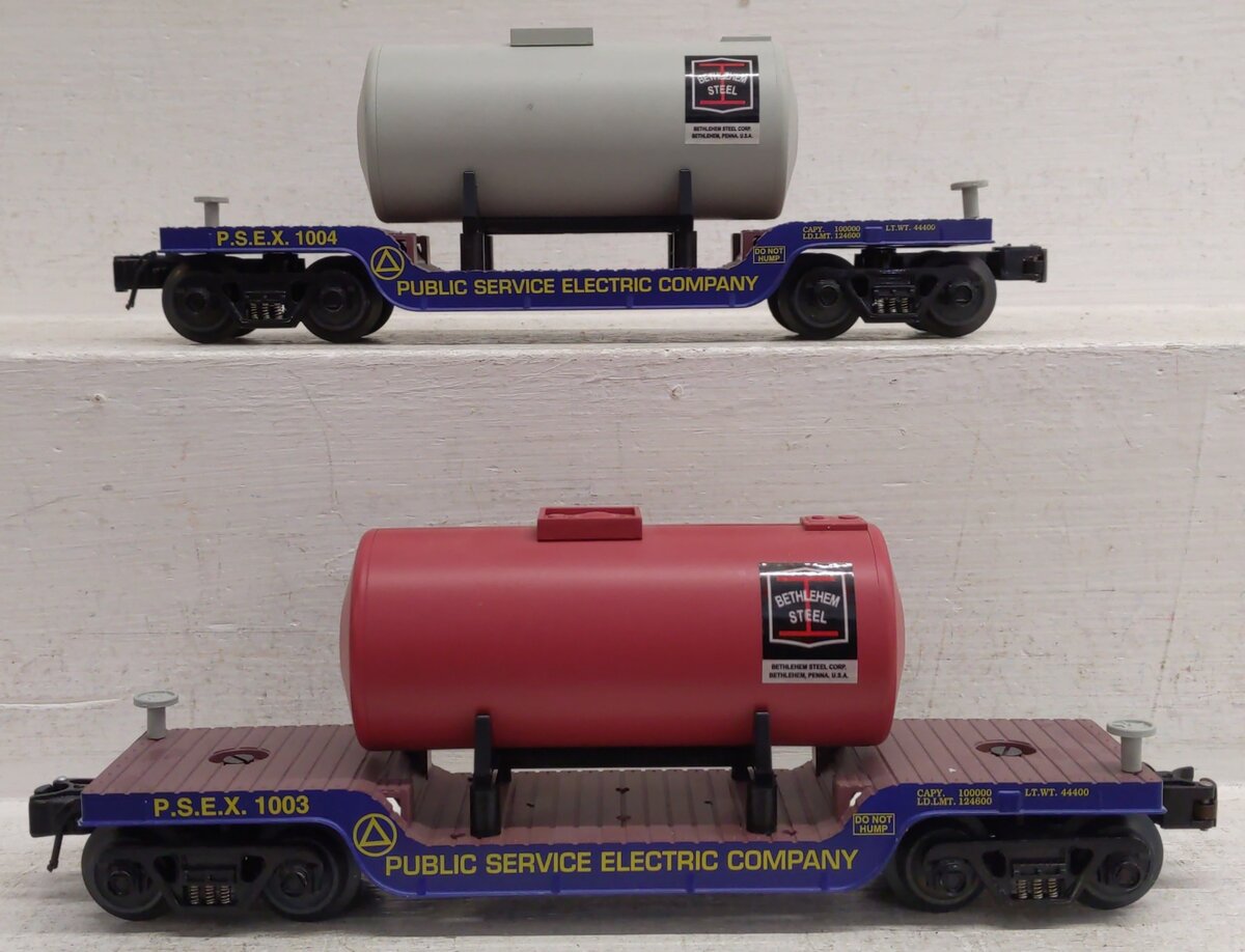 RMT 96508 O Gauge NJ Public Service Depressed Flatcar 2 Pack EX/Box