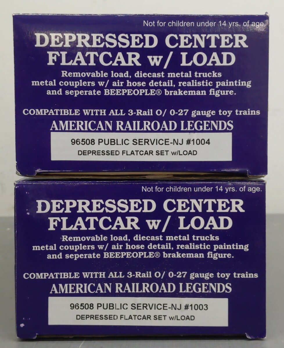 RMT 96508 O Gauge NJ Public Service Depressed Flatcar 2 Pack EX/Box