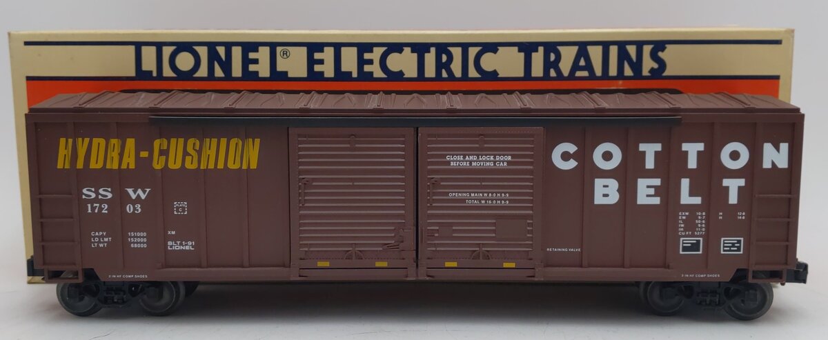 Lionel 6-17203 O Gauge Cotton Belt Double Door Boxcar #17203 EX/Box