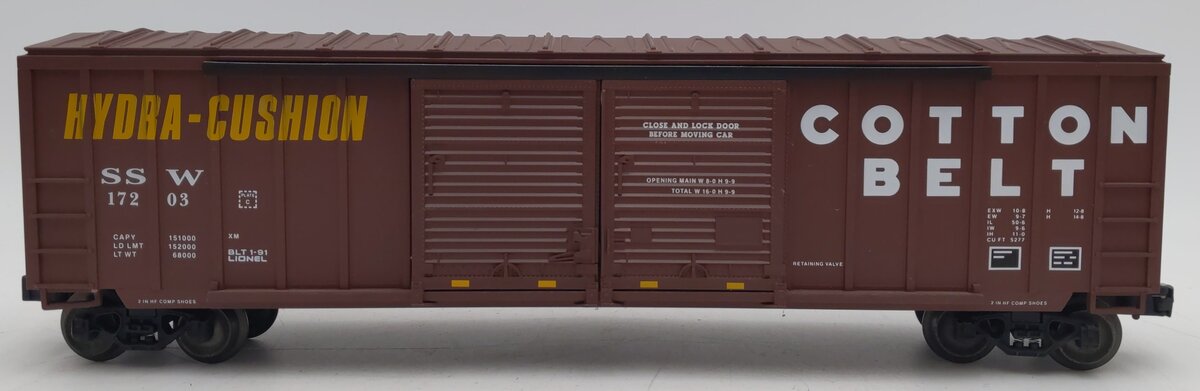 Lionel 6-17203 O Gauge Cotton Belt Double Door Boxcar #17203 EX/Box